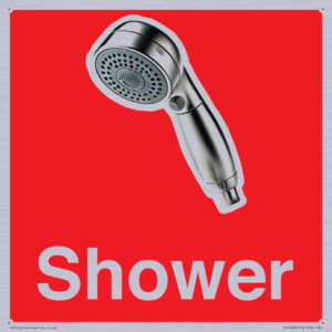 IV14282: Shower Dementia Friendly Sign Red