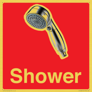 IV14282: Shower Dementia Friendly Sign Red