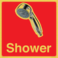 IV14282: Shower Dementia Friendly Sign Red