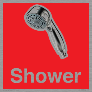 IV14282: Shower Dementia Friendly Sign Red