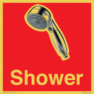 IV14282: Shower Dementia Friendly Sign Red