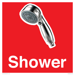 IV14282: Shower Dementia Friendly Sign Red