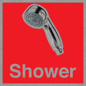 IV14282: Shower Dementia Friendly Sign Red