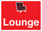 IV14286: Lounge Dementia Friendly Sign Red