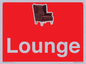 IV14286: Lounge Dementia Friendly Sign Red