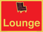 IV14286: Lounge Dementia Friendly Sign Red
