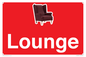 IV14286: Lounge Dementia Friendly Sign Red