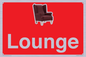 IV14286: Lounge Dementia Friendly Sign Red