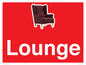 IV14286: Lounge Dementia Friendly Sign Red