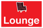 IV14286: Lounge Dementia Friendly Sign Red