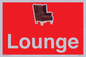 IV14286: Lounge Dementia Friendly Sign Red
