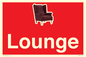 IV14286: Lounge Dementia Friendly Sign Red