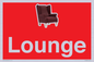 IV14286: Lounge Dementia Friendly Sign Red