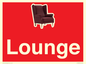 IV14286: Lounge Dementia Friendly Sign Red