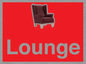 IV14286: Lounge Dementia Friendly Sign Red