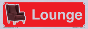 IV14286: Lounge Dementia Friendly Sign Red