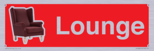 IV14286: Lounge Dementia Friendly Sign Red
