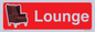 IV14286: Lounge Dementia Friendly Sign Red