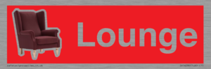 IV14286: Lounge Dementia Friendly Sign Red