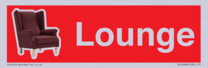 IV14286: Lounge Dementia Friendly Sign Red