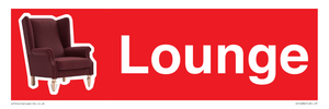 IV14286: Lounge Dementia Friendly Sign Red