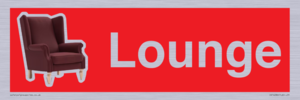 IV14286: Lounge Dementia Friendly Sign Red
