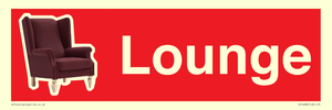 IV14286: Lounge Dementia Friendly Sign Red