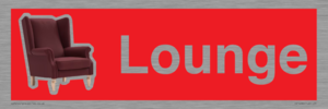 IV14286: Lounge Dementia Friendly Sign Red