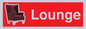 IV14286: Lounge Dementia Friendly Sign Red