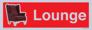 IV14286: Lounge Dementia Friendly Sign Red