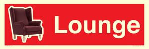 IV14286: Lounge Dementia Friendly Sign Red