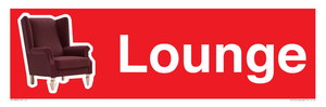 IV14286: Lounge Dementia Friendly Sign Red