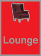 IV14286: Lounge Dementia Friendly Sign Red