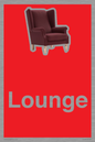 IV14286: Lounge Dementia Friendly Sign Red