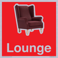 IV14286: Lounge Dementia Friendly Sign Red