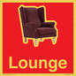 IV14286: Lounge Dementia Friendly Sign Red