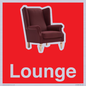 IV14286: Lounge Dementia Friendly Sign Red