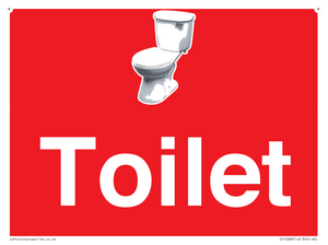 IV14288: Toilet Dementia Friendly Sign Red