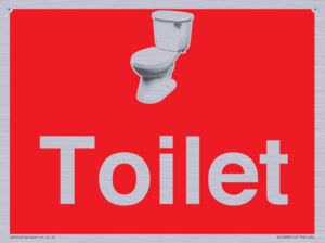 IV14288: Toilet Dementia Friendly Sign Red