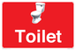 IV14288: Toilet Dementia Friendly Sign Red