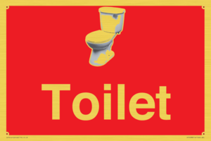 IV14288: Toilet Dementia Friendly Sign Red