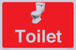 IV14288: Toilet Dementia Friendly Sign Red