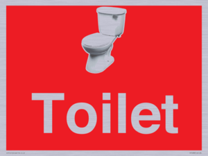 IV14288: Toilet Dementia Friendly Sign Red
