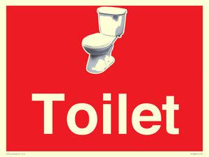 IV14288: Toilet Dementia Friendly Sign Red