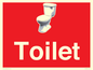 IV14288: Toilet Dementia Friendly Sign Red