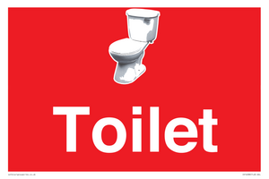 IV14288: Toilet Dementia Friendly Sign Red