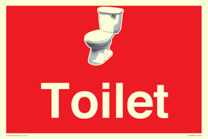 IV14288: Toilet Dementia Friendly Sign Red
