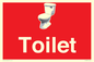 IV14288: Toilet Dementia Friendly Sign Red