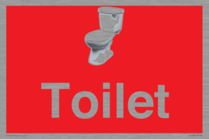 IV14288: Toilet Dementia Friendly Sign Red