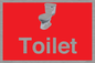 IV14288: Toilet Dementia Friendly Sign Red